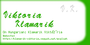 viktoria klamarik business card